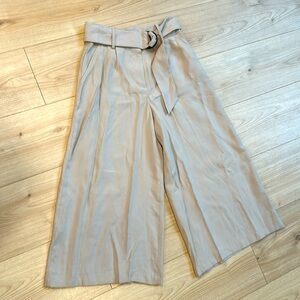 Leith Nordstrom Wide Leg Cropped Khaki Pants